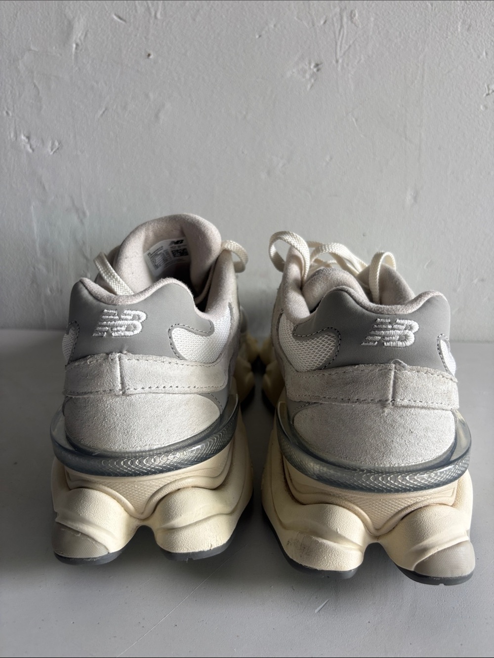 New Balance 9060 low top Neutral Gray & Cream Retro Runner Sneakers - Picture 7 of 7
